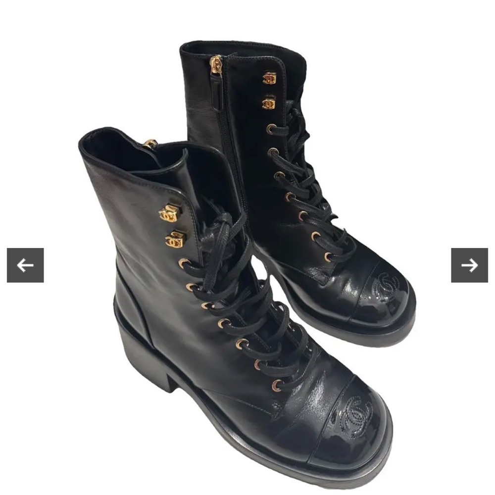 Chanel combat boots